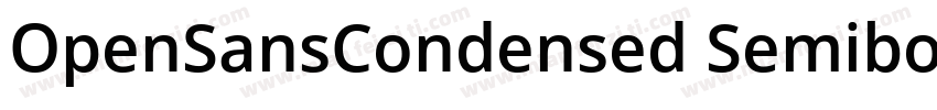 OpenSansCondensed Semibold字体转换